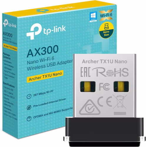 TP-Link Archer TX1U Nano AX300 Nano WiFi 6 Wireless USB Adapter